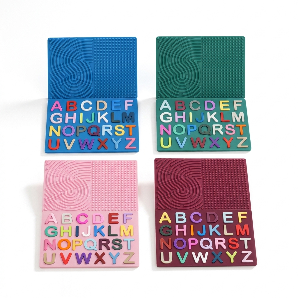 Letterpret Sensorisch Siliconen Activiteitenbord studio productfoto - Milo & Moon