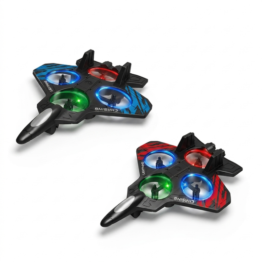 SkyLoop RC Stunt Vliegtuig met LED Licht studio productfoto - Milo & Moon