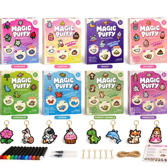 PoefPixie Puffy 3D Verf Knutselset studio productfoto - Milo & Moon
