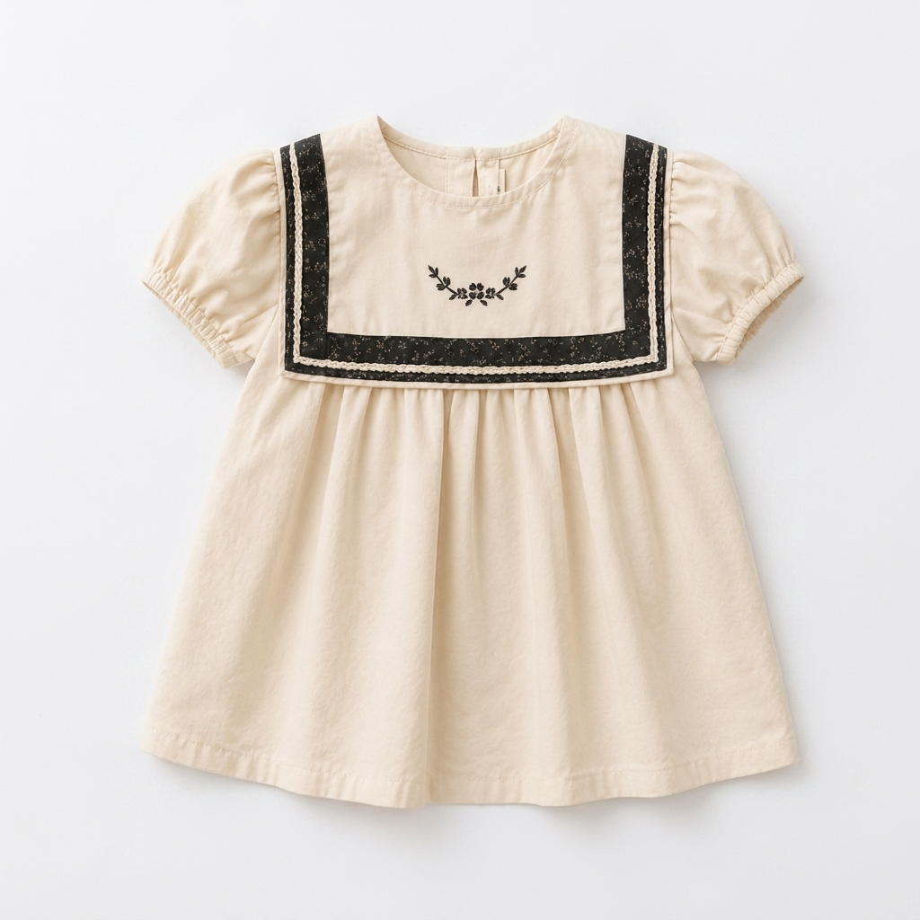 Matroosje Meisjes Shirt met Matrozenkraag studio productfoto - Milo & Moon