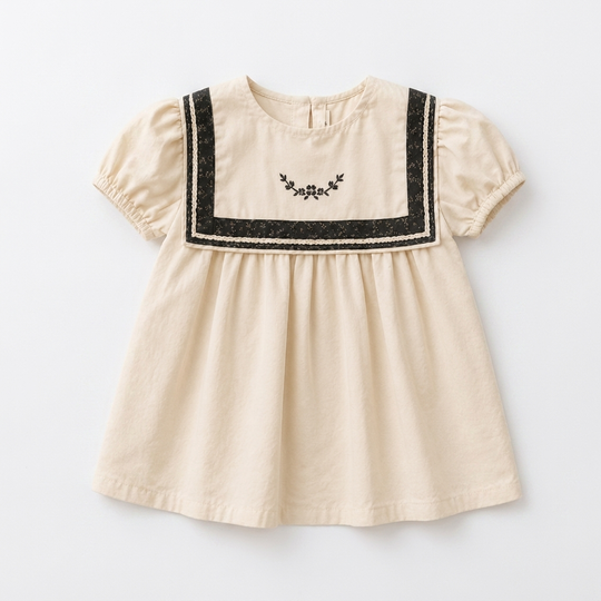 Matroosje Meisjes Shirt met Matrozenkraag studio productfoto - Milo & Moon