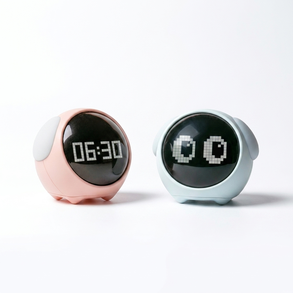 WakkerWup Kinderwekker met Nachtlampje studio productfoto - Milo & Moon