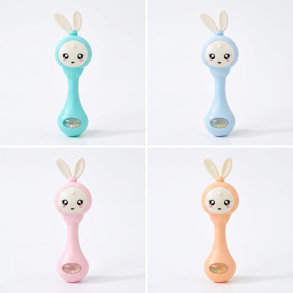 RammelMaatje Baby Rammelaar met Dierenprint studio productfoto - Milo & Moon