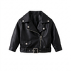 RockyRoo – Leren Kinderjas Meisjes met Stoere Biker Look studio productfoto - Milo & Moon