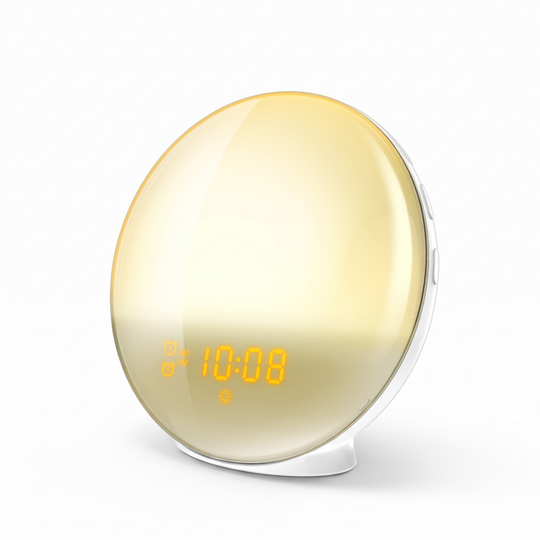 <font dir="auto" style="vertical-align: inherit;"><font dir="auto" style="vertical-align: inherit;">Simulateur d'aube LED, réveil électronique, lumière d'ambiance sept couleurs, lampe de chevet, bruit blanc, réveil lumineux pour enfants</font></font>
