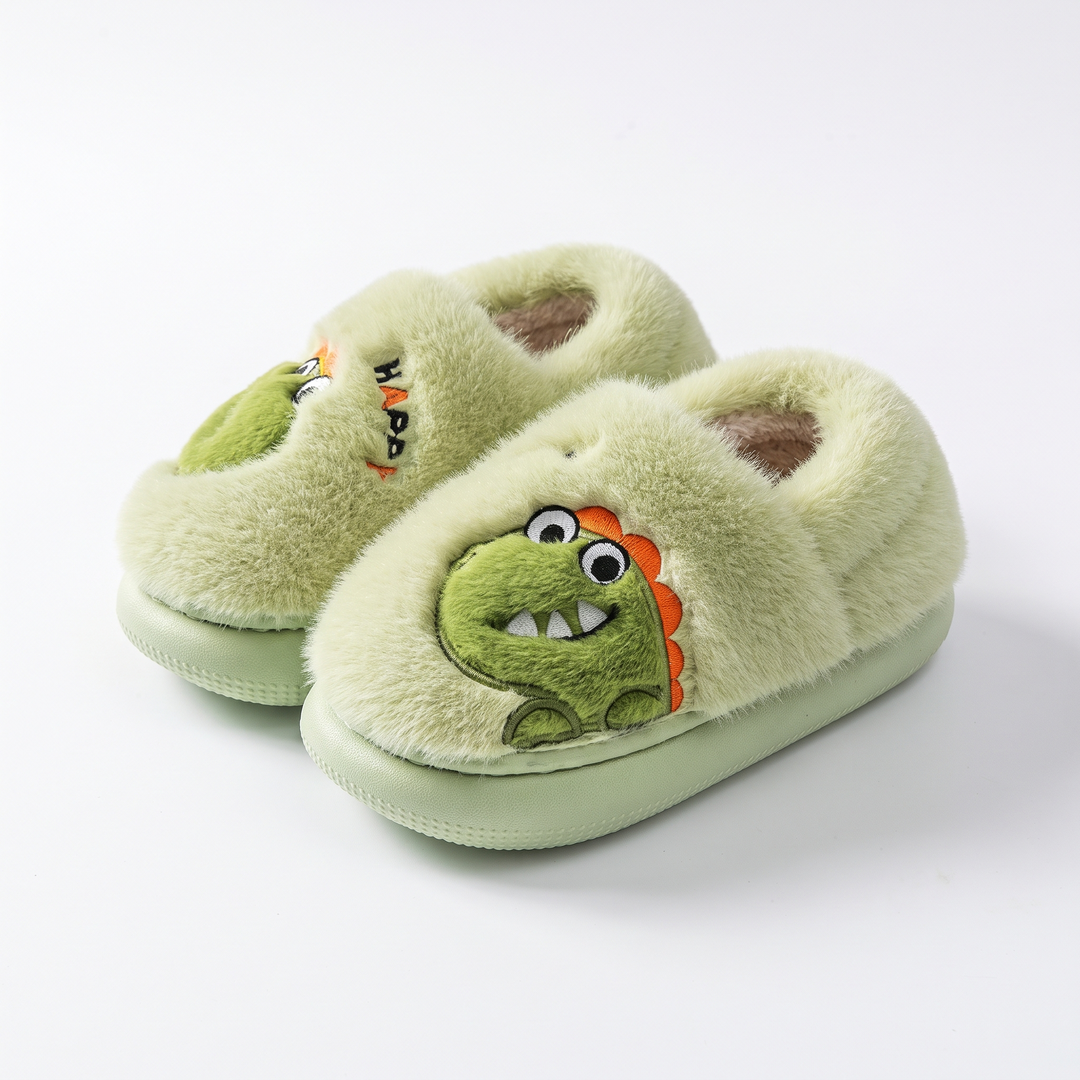 CozyDino – Gevoerde Kinderhuisschoenen