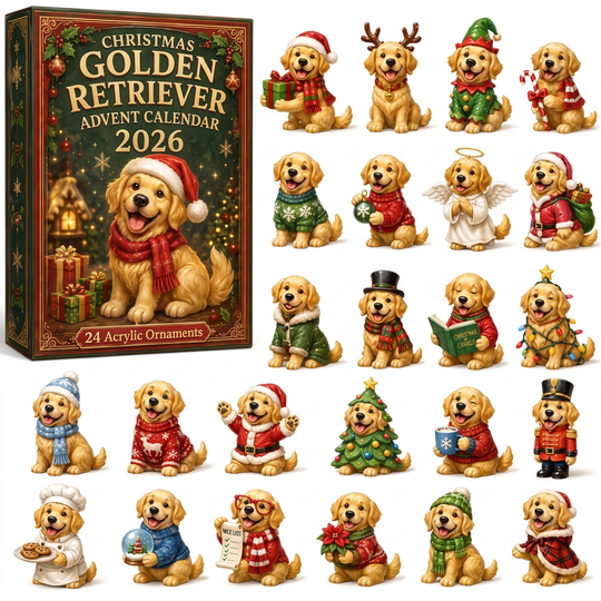 <font dir="auto" style="vertical-align: inherit;"><font dir="auto" style="vertical-align: inherit;">Calendrier de l'Avent de Noël transfrontalier 2026 Calendrier de l'Avent Chien Golden Retriever Américain Boîte Mystère</font></font>