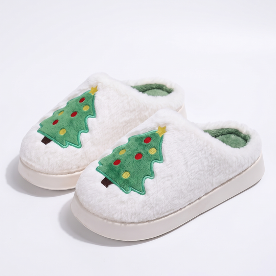TreeStep – Warme Kerstboom Pantoffels