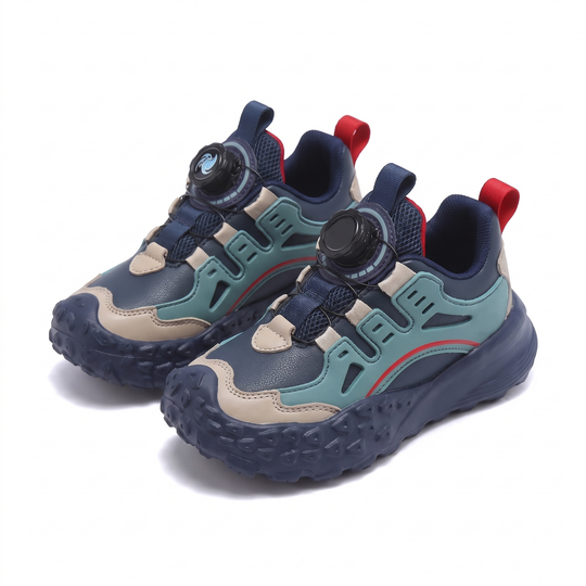 DialTrek jongens outdoor sneakers met draaiknop sluiting donkerblauw