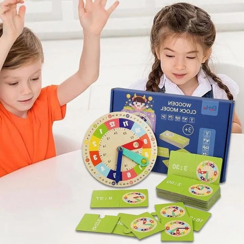 LearnClock™ – Montessori Horloge voor Kinderen – Educatief & Kleurrijk Speelgoed