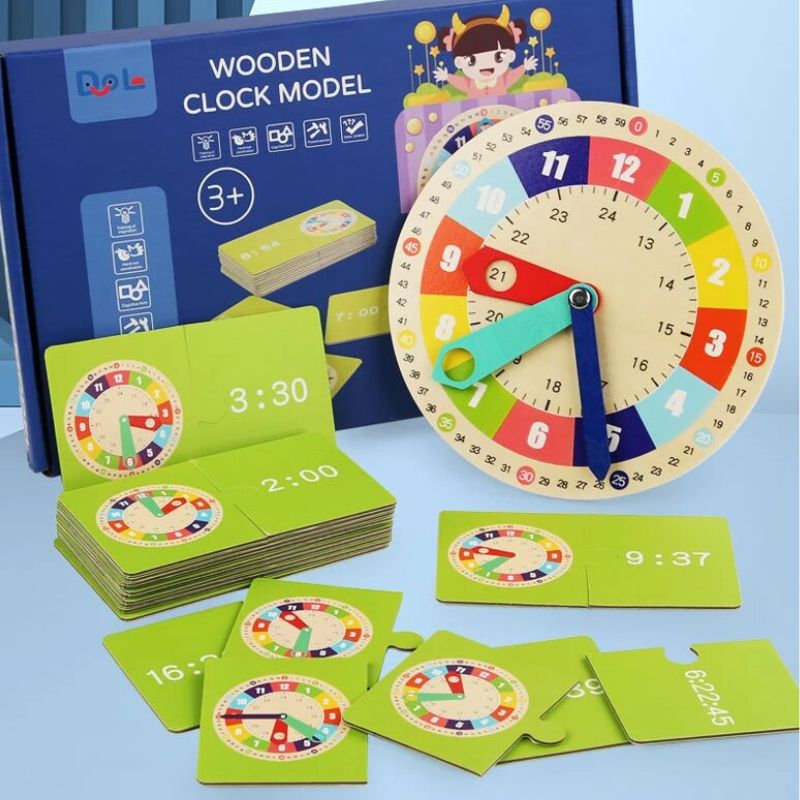LearnClock™ – Montessori Horloge voor Kinderen – Educatief & Kleurrijk Speelgoed
