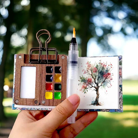 TinyPainter™ – Mini Mobiele Aquarelset – Creatief Schilderen Onderweg