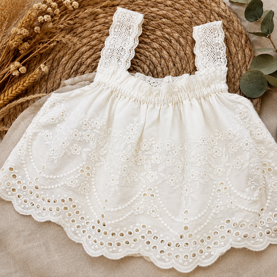 Zomerlief kanten top meisjes zomerset - Milo & Moon