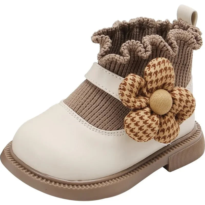 PetalSteps™ – Elegante Laarzen met Bloemdetail – Baby Meisjes Schoenen