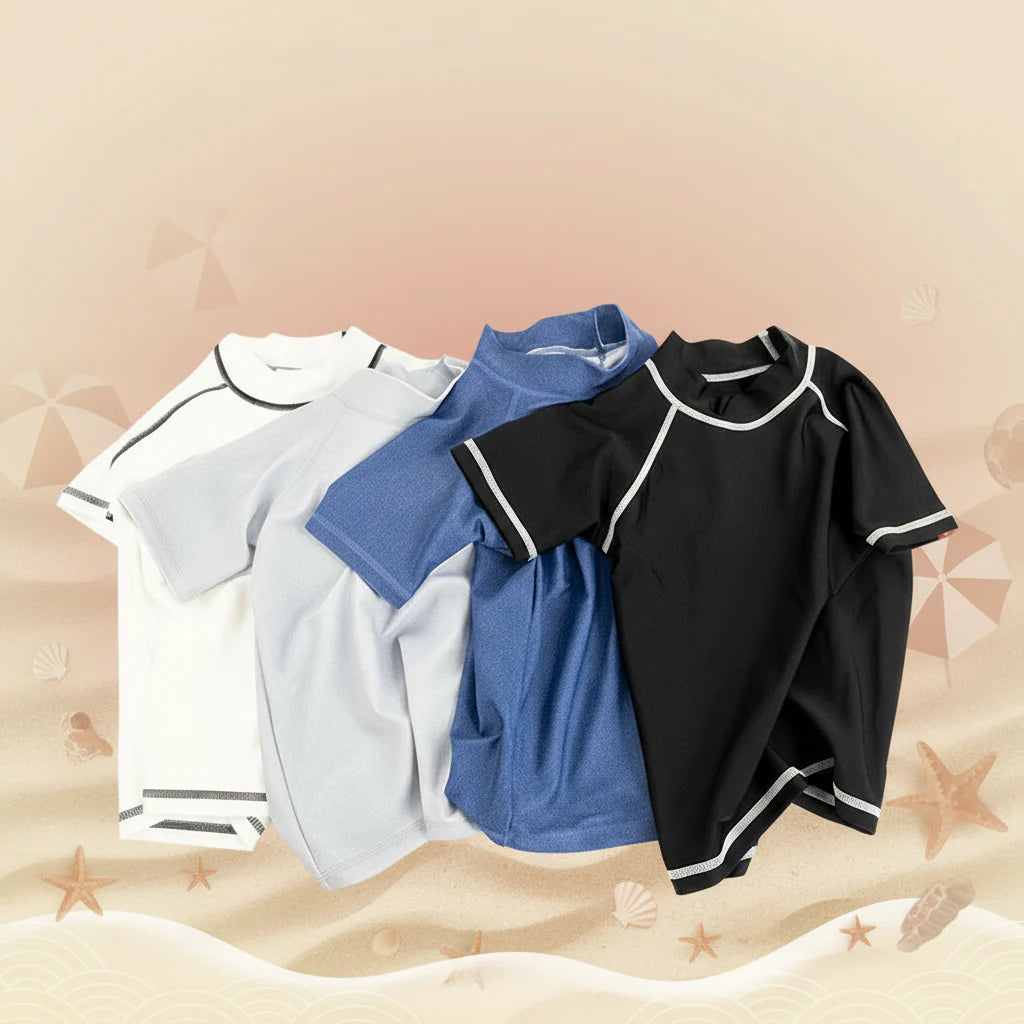 SunVibe – Anti-UV Kinder Zwemshirt met Korte Mouwen