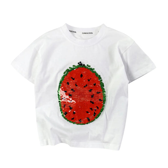 SparkleFruit – T-shirt met Veranderende Pailletten