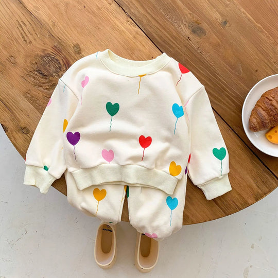 CozyHearts – Baby Trainingspak met Hartjesprint