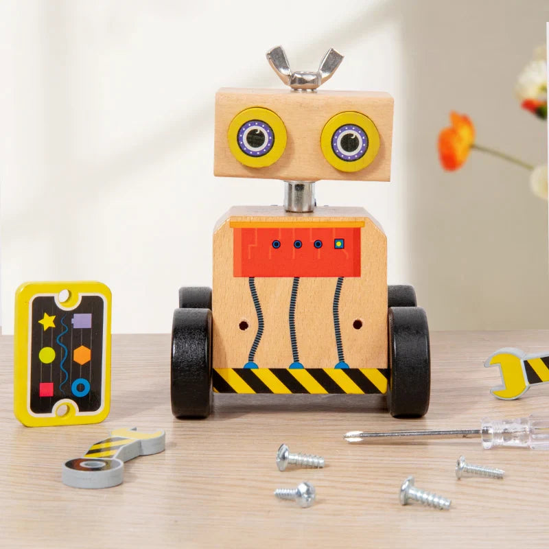 BuildBot™ – Houten Constructie Robot – Creatief & Educatief Speelgoed