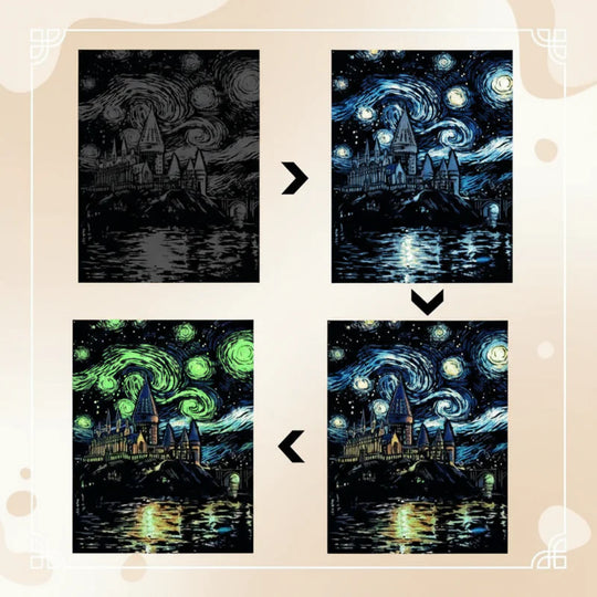 LumiGlow – Glow-in-the-dark Kraskaarten Set