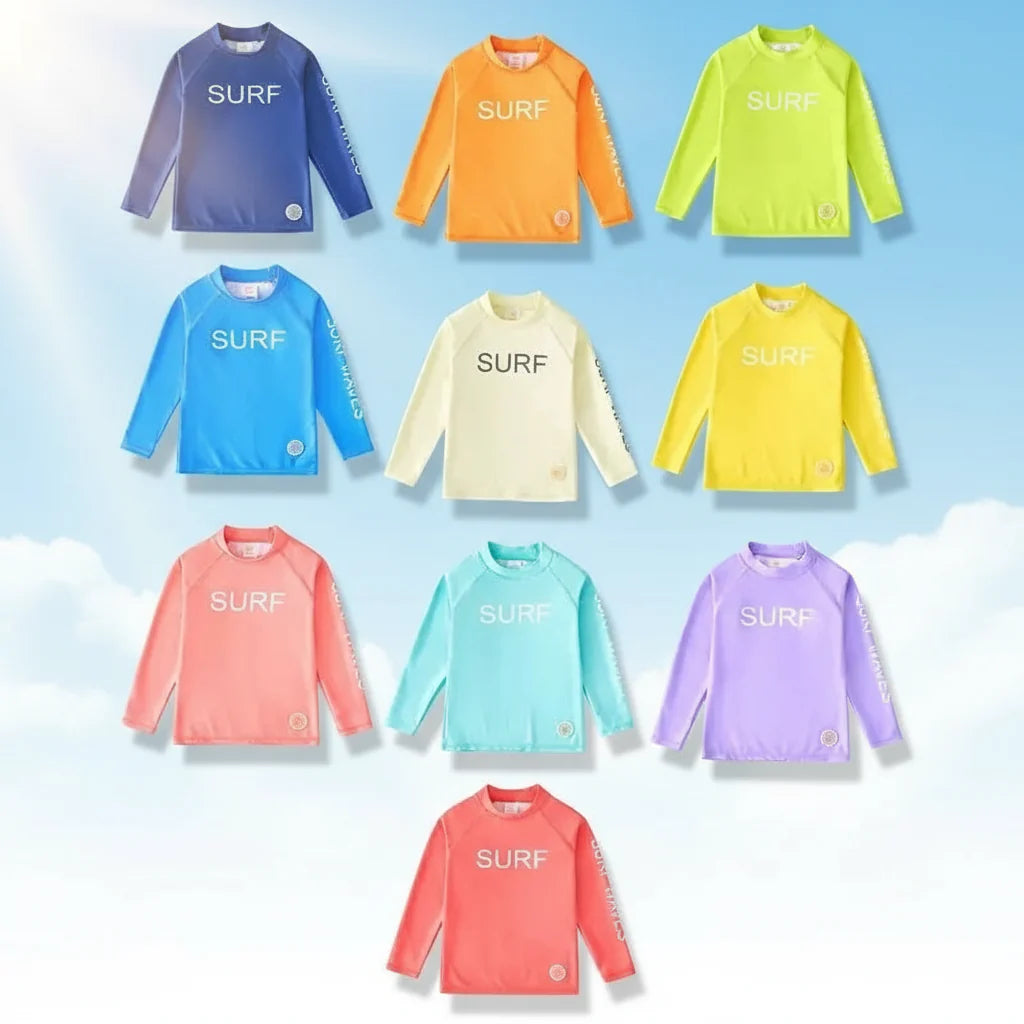 WaveGuard – Kinder Surfshirt met Lange Mouwen en UPF 50+