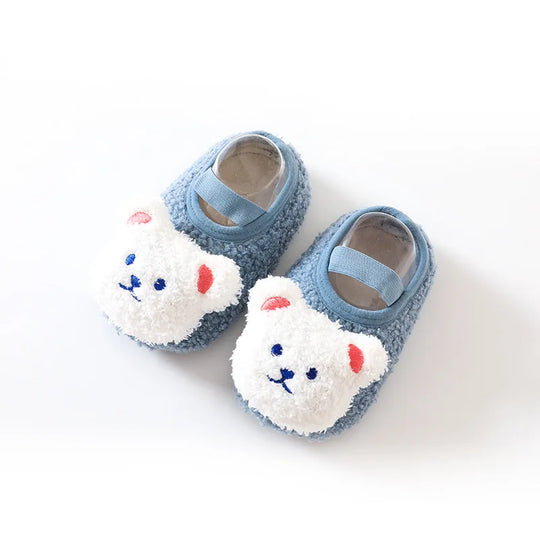 CozyPaws™ – Warme Berenpantoffels met Antislip – Winter Babyslofjes