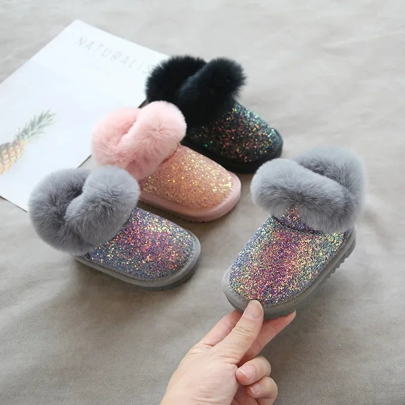 GlitteryGlow™ – Kinderlaarsjes met Voering Schoenen Kinderen