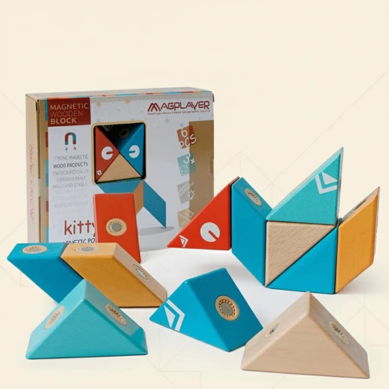 MagniBlocks – Houten Magnetische Bouwblokken
