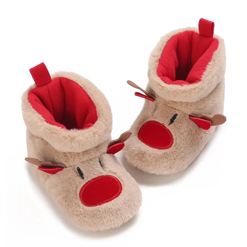 SantaSteps™ – Warme Kerstpantoffels met Antislipzool – Feestelijke Baby Sloffen