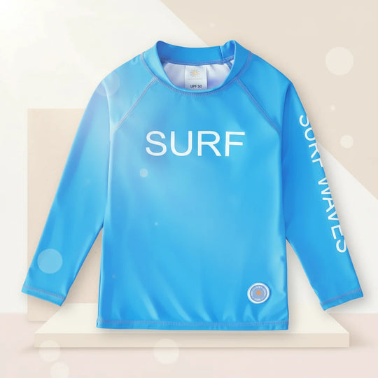 WaveGuard – Kinder Surfshirt met Lange Mouwen en UPF 50+