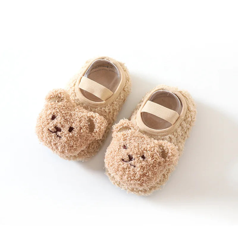 CozyPaws™ – Warme Berenpantoffels met Antislip – Winter Babyslofjes
