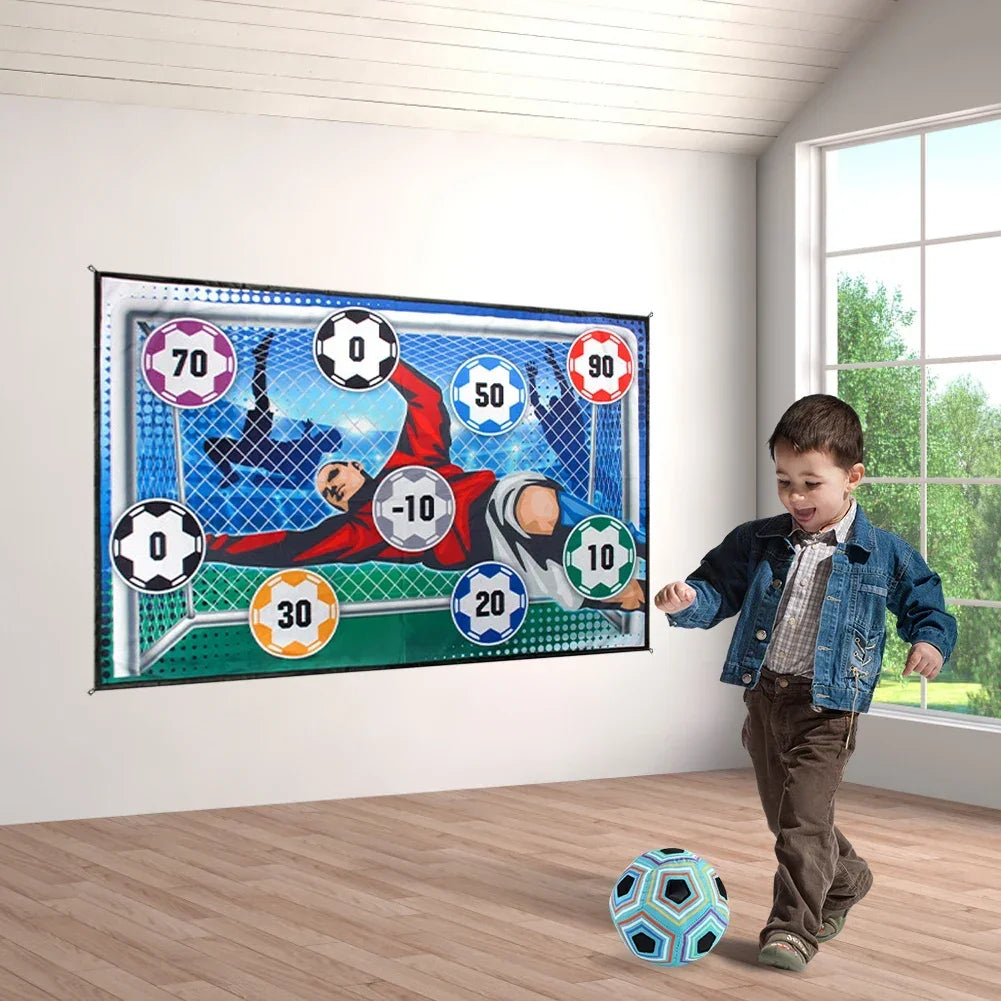 PlayGoal™ – Plakbare Voetbalmat voor Binnen & Buiten – Actief Speelplezier