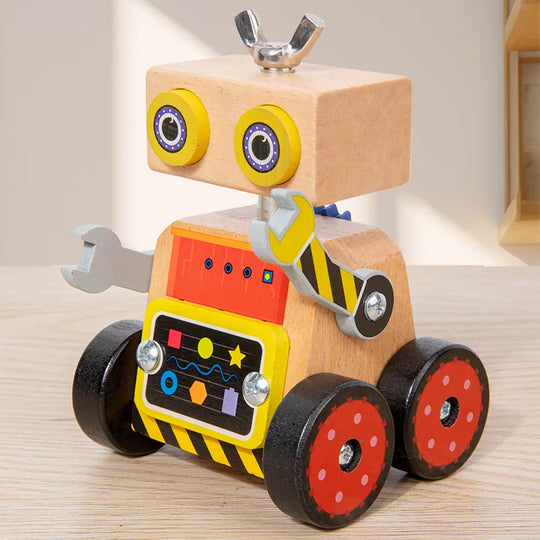 BuildBot™ – Houten Constructie Robot – Creatief & Educatief Speelgoed