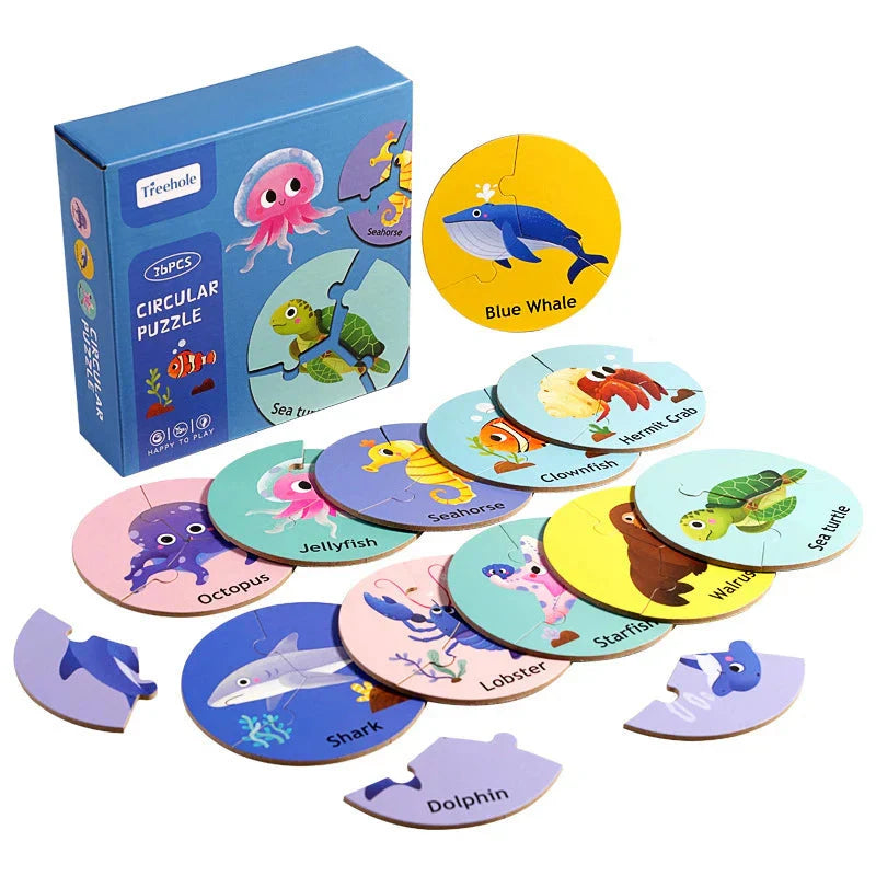PuzzlePals™ – Educatieve Houten Dierenpuzzel voor Kinderen