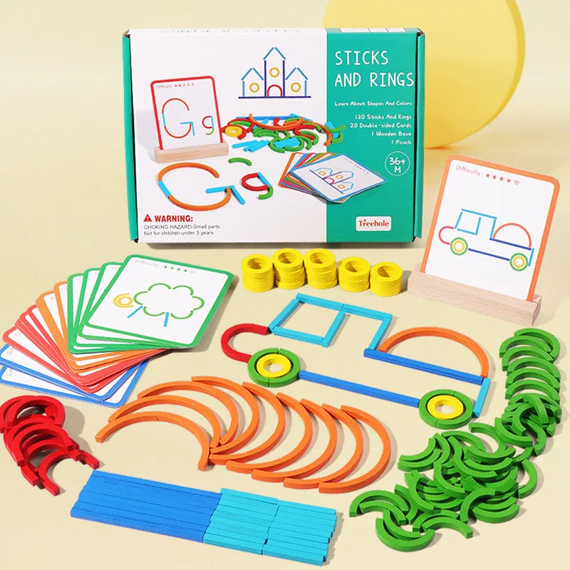 ShapeJoy™ – Creatieve Houten Vormpuzzel – Educatief Speelgoed voor Kinderen