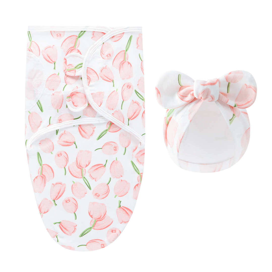 SnuggleWrap – Luxe Inbakerdoek met Mutsje voor Pasgeborenen