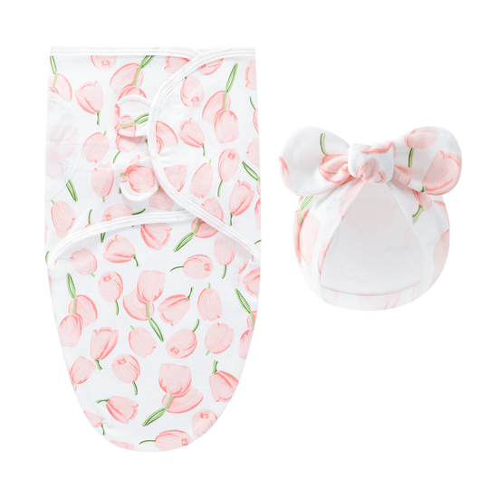 SnuggleWrap – Luxe Inbakerdoek met Mutsje voor Pasgeborenen