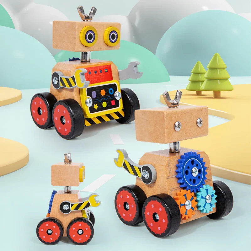 BuildBot™ – Houten Constructie Robot – Creatief & Educatief Speelgoed