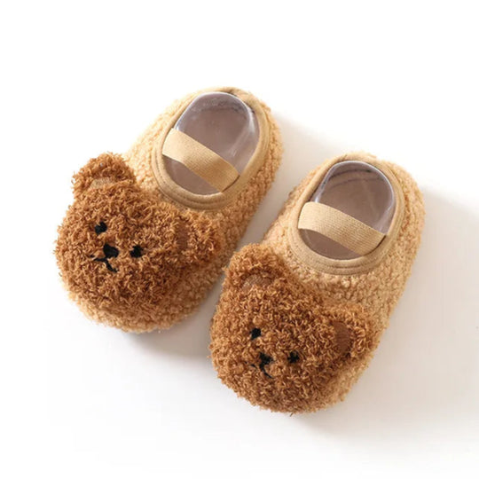 CozyPaws™ – Warme Berenpantoffels met Antislip – Winter Babyslofjes