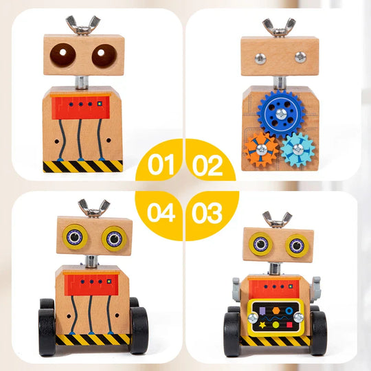 BuildBot™ – Houten Constructie Robot – Creatief & Educatief Speelgoed