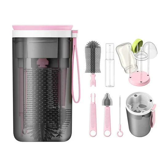 TravelBrush™ – Compacte Flessenborstel Reisset voor Babyflessen
