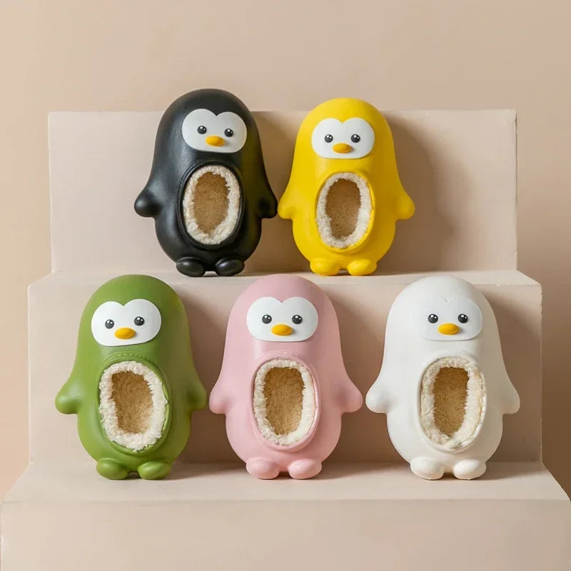PenguSteps™ – Warme Antislip Pinguïn Pantoffels Kindervoetjes