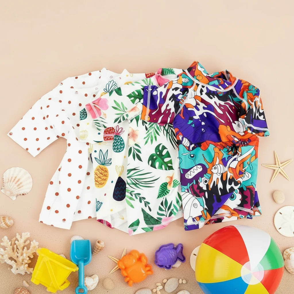 SunVibe – Anti-UV Kinder Zwemshirt met Korte Mouwen