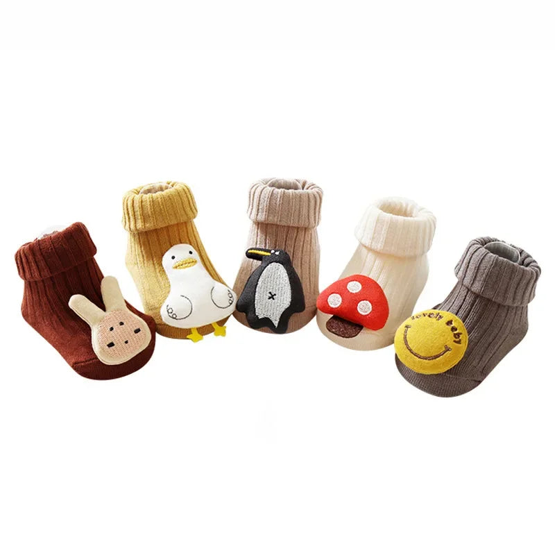 LittleCritters™ – Antislip Babysokken met Dierenfiguren – Comfort & Veiligheid