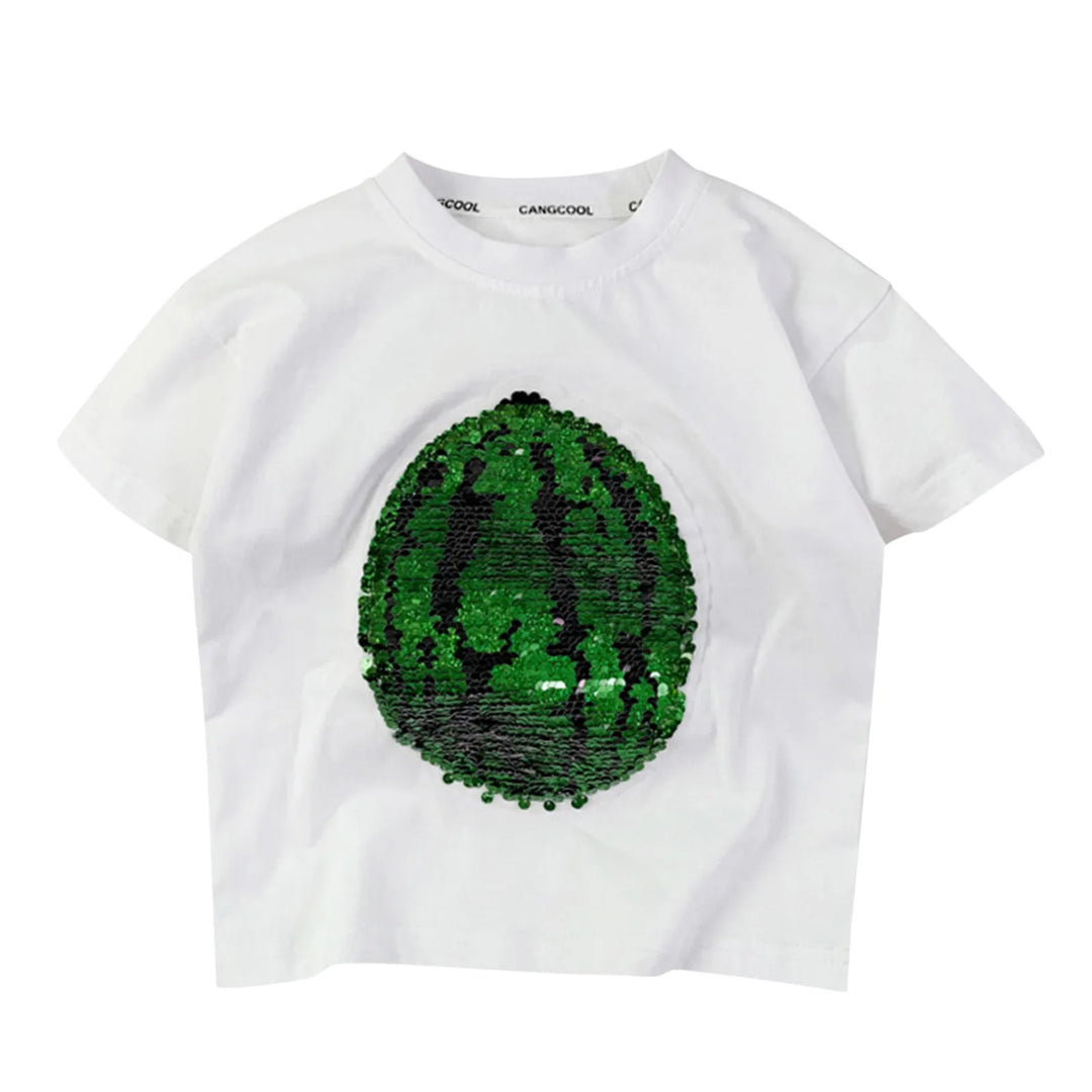SparkleFruit – T-shirt met Veranderende Pailletten