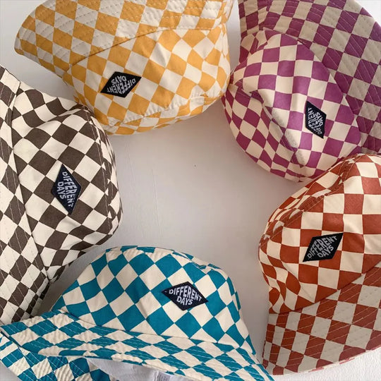 ZonneRuit kinder bucket hoed geruit - Milo & Moon