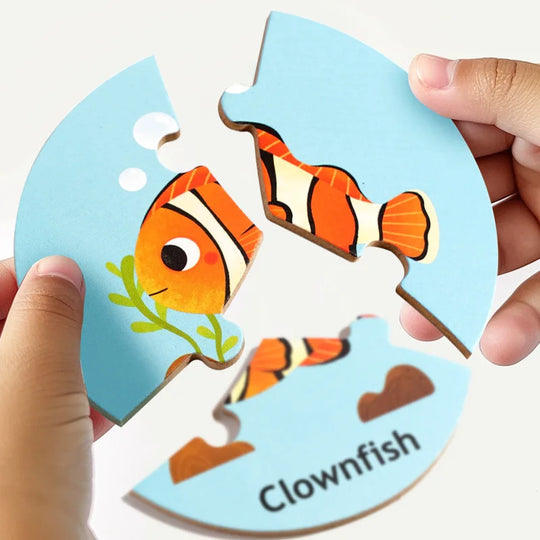 PuzzlePals™ – Educatieve Houten Dierenpuzzel voor Kinderen