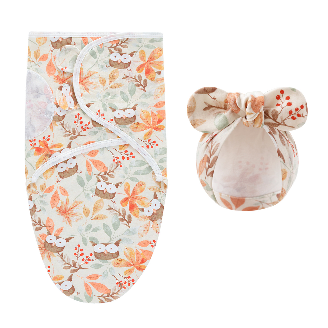 SnuggleWrap – Luxe Inbakerdoek met Mutsje voor Pasgeborenen