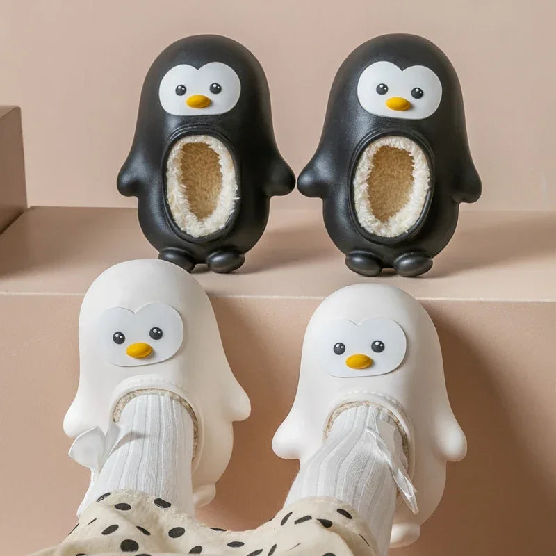 PenguSteps™ – Warme Antislip Pinguïn Pantoffels Kindervoetjes