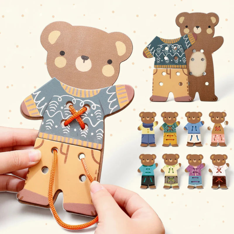 LaceBear – Montessori Rijg Speelgoed Beer