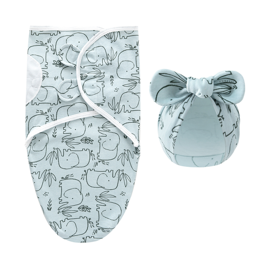 SnuggleWrap – Luxe Inbakerdoek met Mutsje voor Pasgeborenen